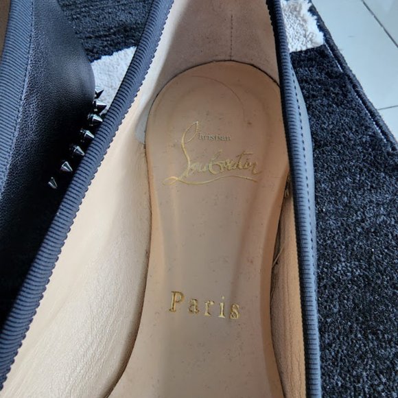 Christian Louboutin Womens La Massine Spike Flat Shoes Size 37 - Picture 3 of 6